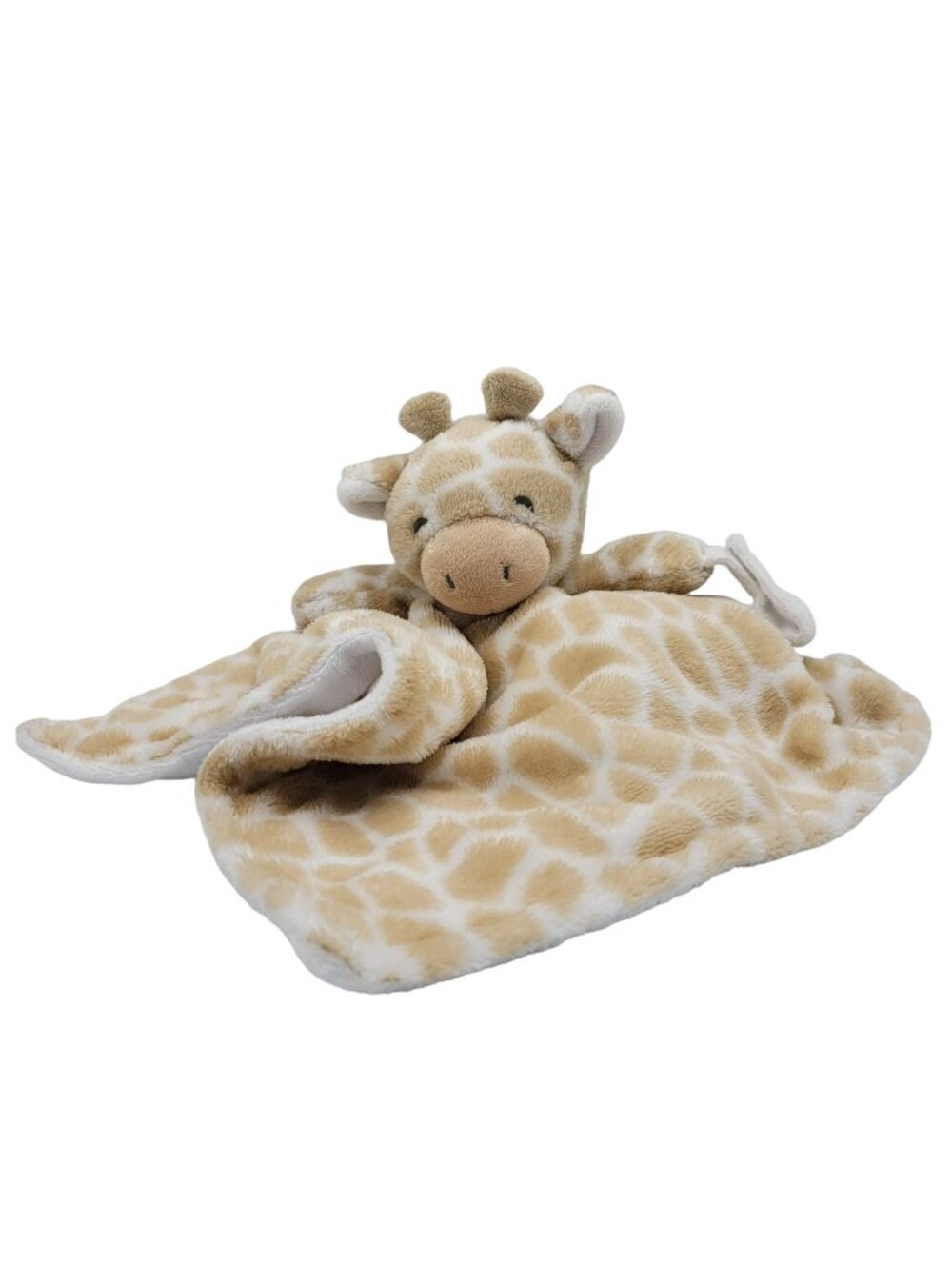 Carter's Giraffe Plush Lovey Cream 13.5" Brown Hook And Loop Pacifier Holder